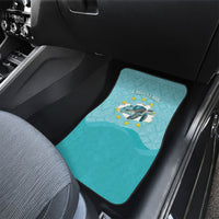 Sao Vincente Cabo Verde Car Mats Map With Sea Turtle African Pattern