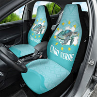 Sao Vincente Cabo Verde Car Seat Cover Map With Sea Turtle African Pattern
