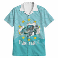 Sao Vincente Cabo Verde Hawaiian Shirt Map With Sea Turtle African Pattern
