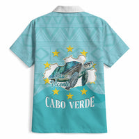 Sao Vincente Cabo Verde Hawaiian Shirt Map With Sea Turtle African Pattern