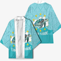 Sao Vincente Cabo Verde Kimono Map With Sea Turtle African Pattern