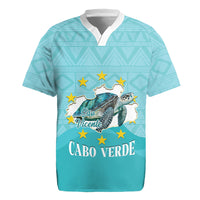 Sao Vincente Cabo Verde Rugby Jersey Map With Sea Turtle African Pattern