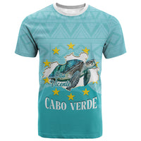Sao Vincente Cabo Verde T shirt Map With Sea Turtle African Pattern