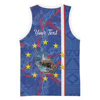 Personalized Santiago Cabo Verde Basketball Jersey Map With Farol de Dona Maria Pia