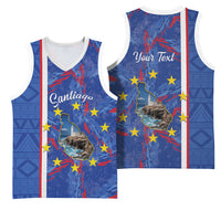 Personalized Santiago Cabo Verde Basketball Jersey Map With Farol de Dona Maria Pia