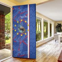 Personalized Santiago Cabo Verde Door Cover Map With Farol de Dona Maria Pia