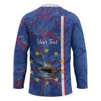 Personalized Santiago Cabo Verde Hockey Jersey Map With Farol de Dona Maria Pia