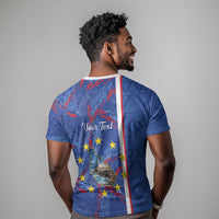 Personalized Santiago Cabo Verde T shirt Map With Farol de Dona Maria Pia