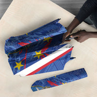 Personalized Santiago Cabo Verde Umbrella Map With Farol de Dona Maria Pia