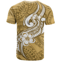 Polynesia T Shirt Plumeria With Tribal Pattern Yellow Pastel Vibes - Wonder Print Shop