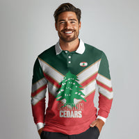 Custom Rugby Lebanon Long Sleeve Polo Shirt 2026 Go Cedars