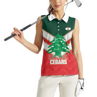Custom Rugby Lebanon Women Sleeveless Polo Shirt 2026 Go Cedars