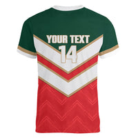 Custom Rugby Lebanon Women V-Neck T-Shirt 2026 Go Cedars