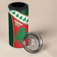 Rugby Papua New Guinea and Lebanon 4 in 1 Can Cooler Tumbler PNG Kumuls Cedars Together
