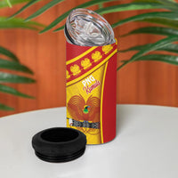 Rugby Papua New Guinea and Lebanon 4 in 1 Can Cooler Tumbler PNG Kumuls Cedars Together