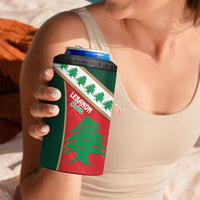 Rugby Papua New Guinea and Lebanon 4 in 1 Can Cooler Tumbler PNG Kumuls Cedars Together