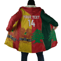 Custom Rugby Papua New Guinea and Lebanon Cloak PNG Kumuls Cedars Together