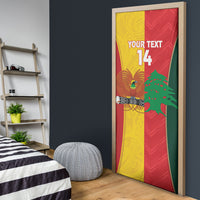 Custom Rugby Papua New Guinea and Lebanon Door Cover PNG Kumuls Cedars Together