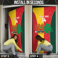 Custom Rugby Papua New Guinea and Lebanon Door Cover PNG Kumuls Cedars Together