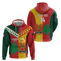 Custom Rugby Papua New Guinea and Lebanon Hoodie PNG Kumuls Cedars Together