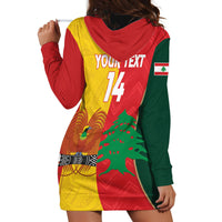 Custom Rugby Papua New Guinea and Lebanon Hoodie Dress PNG Kumuls Cedars Together