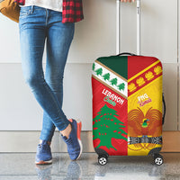 Rugby Papua New Guinea and Lebanon Luggage Cover PNG Kumuls Cedars Together