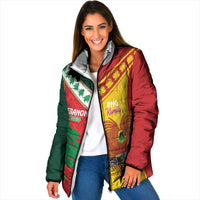 Custom Rugby Papua New Guinea and Lebanon Padded Jacket PNG Kumuls Cedars Together