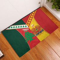 Rugby Papua New Guinea and Lebanon Rubber Doormat PNG Kumuls Cedars Together
