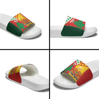 Rugby Papua New Guinea and Lebanon Slide Sandals PNG Kumuls Cedars Together