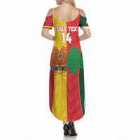 Custom Rugby Papua New Guinea and Lebanon Summer Maxi Dress PNG Kumuls Cedars Together