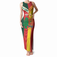 Custom Rugby Papua New Guinea and Lebanon Tank Maxi Dress PNG Kumuls Cedars Together