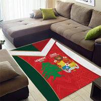 Rugby Tonga and Lebanon Area Rug Mate Maa Tonga Cedars Together