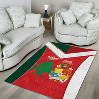 Rugby Tonga and Lebanon Area Rug Mate Maa Tonga Cedars Together