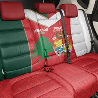 Rugby Tonga and Lebanon Back Car Seat Cover Mate Maa Tonga Cedars Together