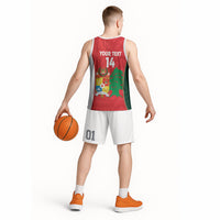 Custom Rugby Tonga and Lebanon Basketball Jersey Mate Maa Tonga Cedars Together