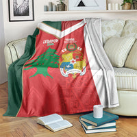 Rugby Tonga and Lebanon Blanket Mate Maa Tonga Cedars Together