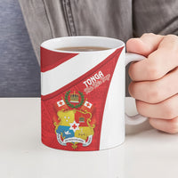 Rugby Tonga and Lebanon Ceramic Mug Mate Maa Tonga Cedars Together