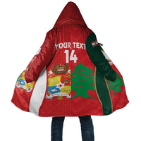 Custom Rugby Tonga and Lebanon Cloak Mate Maa Tonga Cedars Together