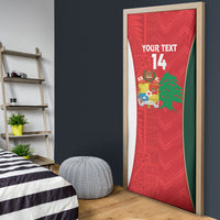 Custom Rugby Tonga and Lebanon Door Cover Mate Maa Tonga Cedars Together