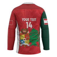 Custom Rugby Tonga and Lebanon Hockey Jersey Mate Maa Tonga Cedars Together