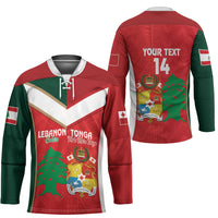 Custom Rugby Tonga and Lebanon Hockey Jersey Mate Maa Tonga Cedars Together