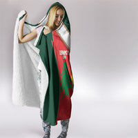 Rugby Tonga and Lebanon Hooded Blanket Mate Maa Tonga Cedars Together