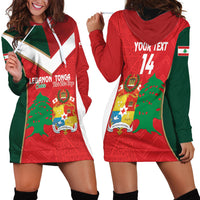 Custom Rugby Tonga and Lebanon Hoodie Dress Mate Maa Tonga Cedars Together