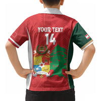 Custom Rugby Tonga and Lebanon Kid Hawaiian Shirt Mate Maa Tonga Cedars Together