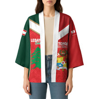 Custom Rugby Tonga and Lebanon Kimono Mate Maa Tonga Cedars Together
