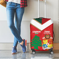 Rugby Tonga and Lebanon Luggage Cover Mate Maa Tonga Cedars Together