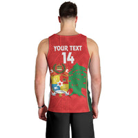 Custom Rugby Tonga and Lebanon Men Tank Top Mate Maa Tonga Cedars Together