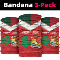 Rugby Tonga and Lebanon Neck Gaiter Mate Maa Tonga Cedars Together