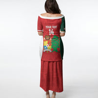 Custom Rugby Tonga and Lebanon Puletasi Mate Maa Tonga Cedars Together