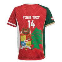 Custom Rugby Tonga and Lebanon Rugby Jersey Mate Maa Tonga Cedars Together